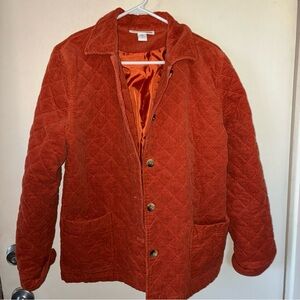 Serengeti-Quilted Corduroy Jacket in Burnt Orange Barnyard Sz L